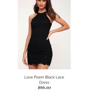 Love Poem Black Lace Dress (Lulus)